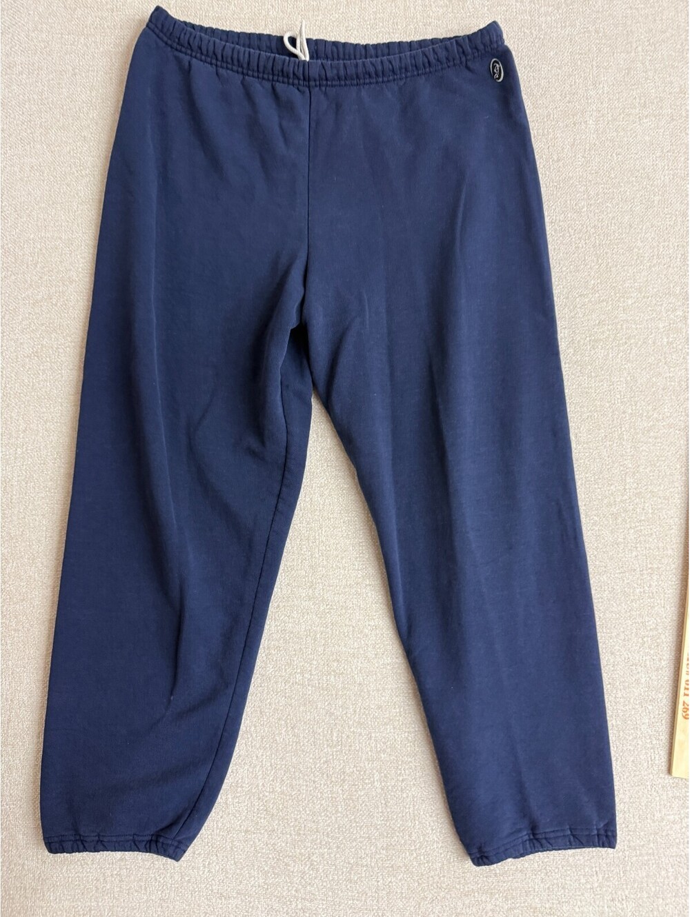 Vintage Discus Athletic Mens Medium Navy Blue Fleece Sweatpants Drawstring